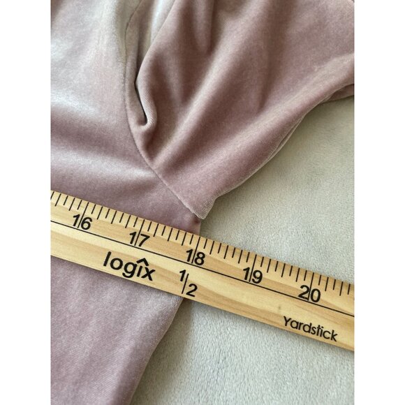 Madewell Pink Velvet V-Neck Long Sleeve Dress For Women Y2K Boho Cottagecore XS - Picture 3 of 9